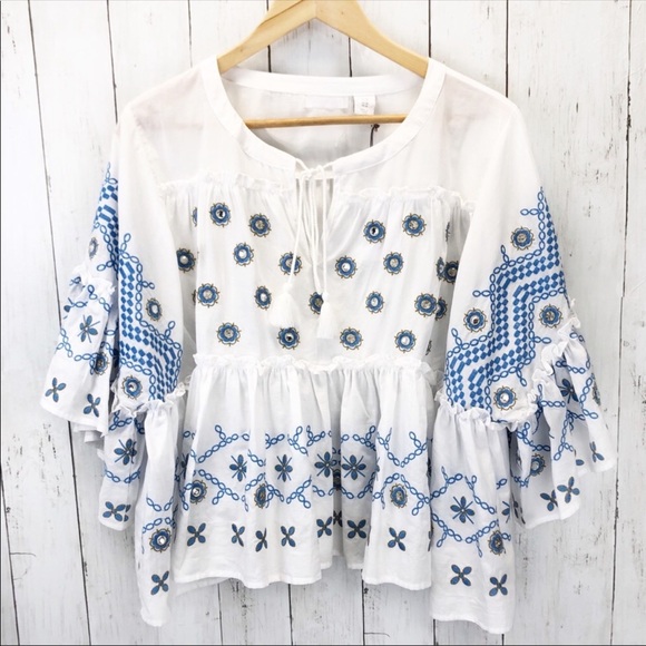 Pure Collection Tops - Pure Collection Peasant Top